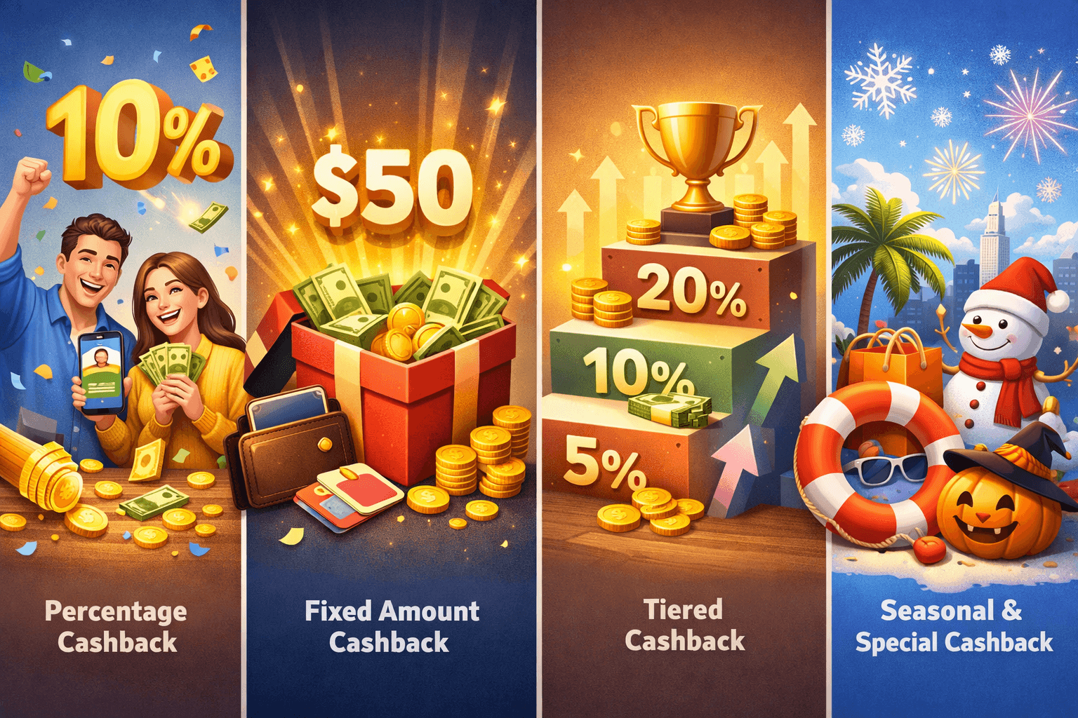 types of cashback bonus